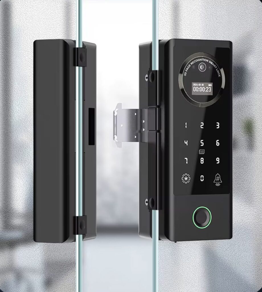 „Crystal” – HiSec® 3D Arcfelismerős okos zár üvegajtóra